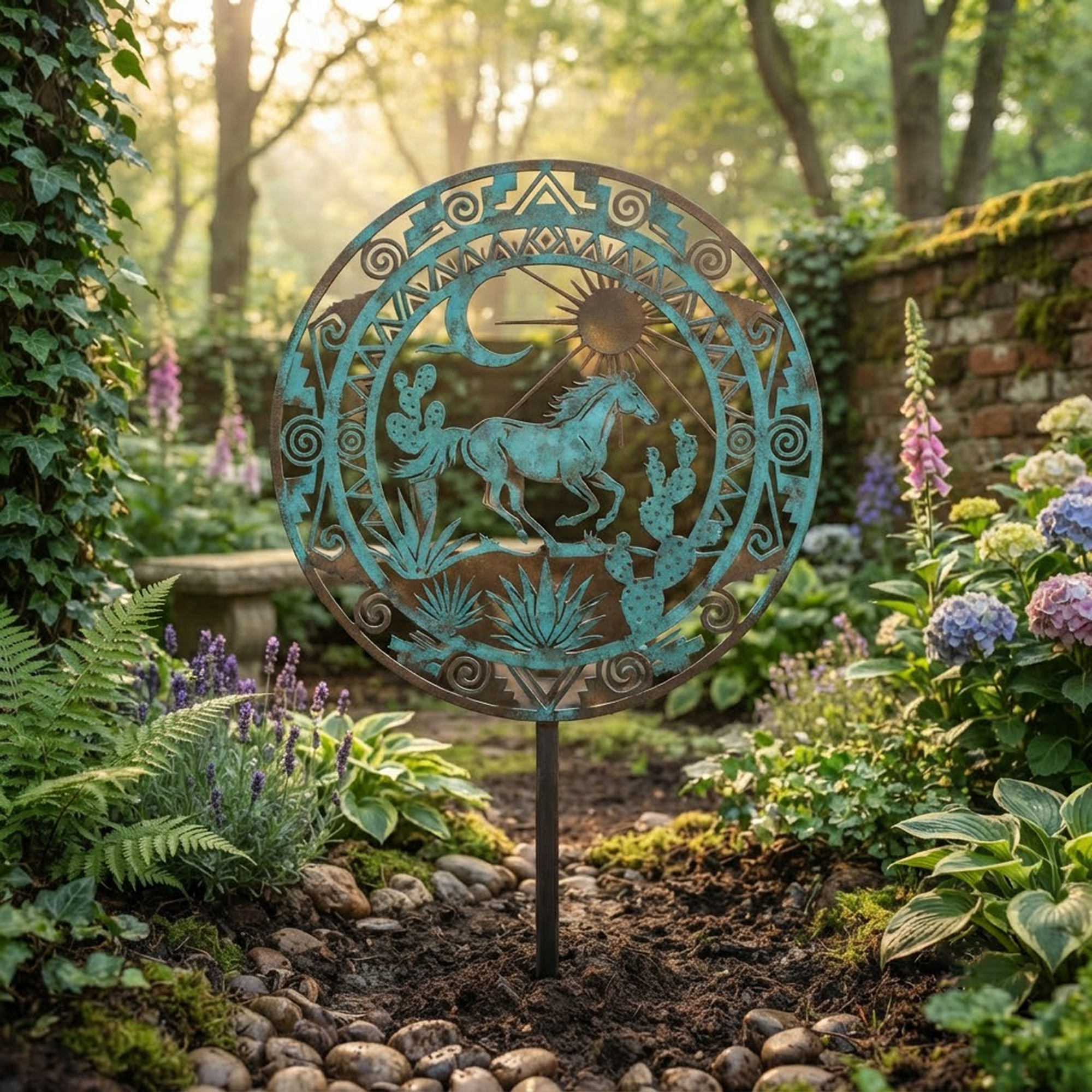 Southwest Horse Garden Stake - product view 2