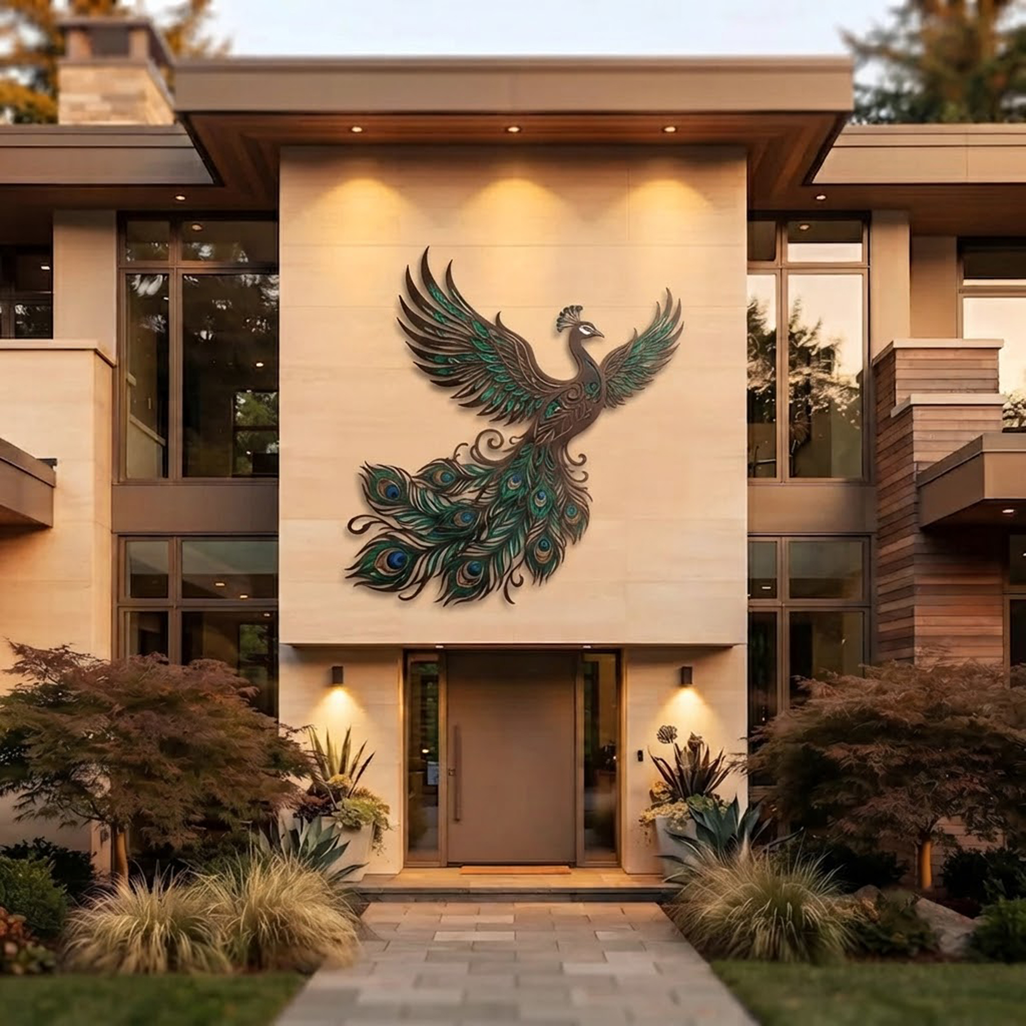 Peacock Metal Wall Art - product view 2