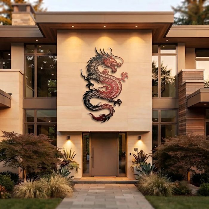 Chinese Dragon Metal Wall Art