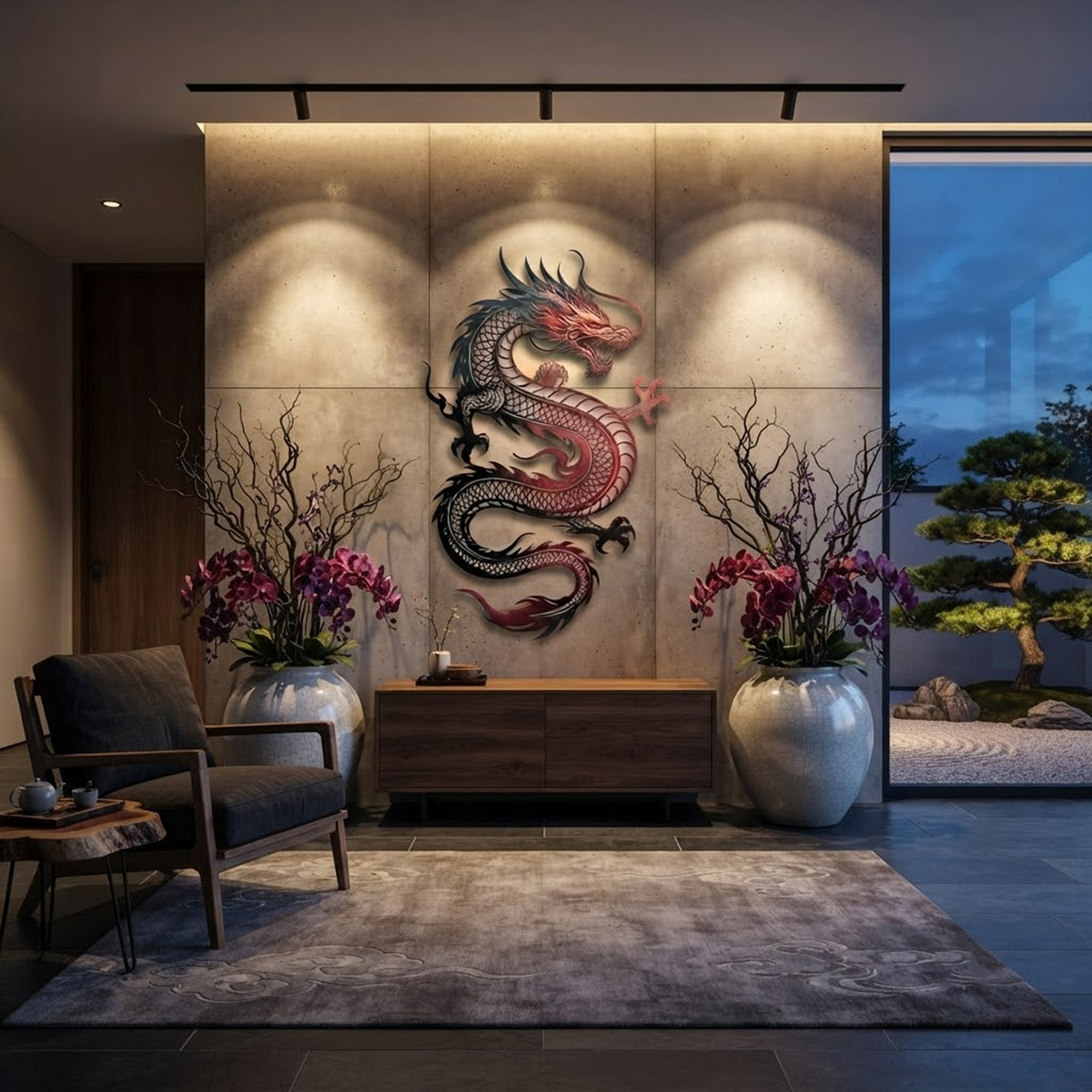 Chinese Dragon Metal Wall Art - product view 3