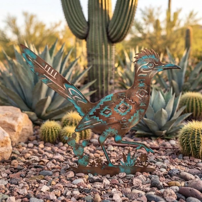 Southwest Roadrunner Metal Garden Art