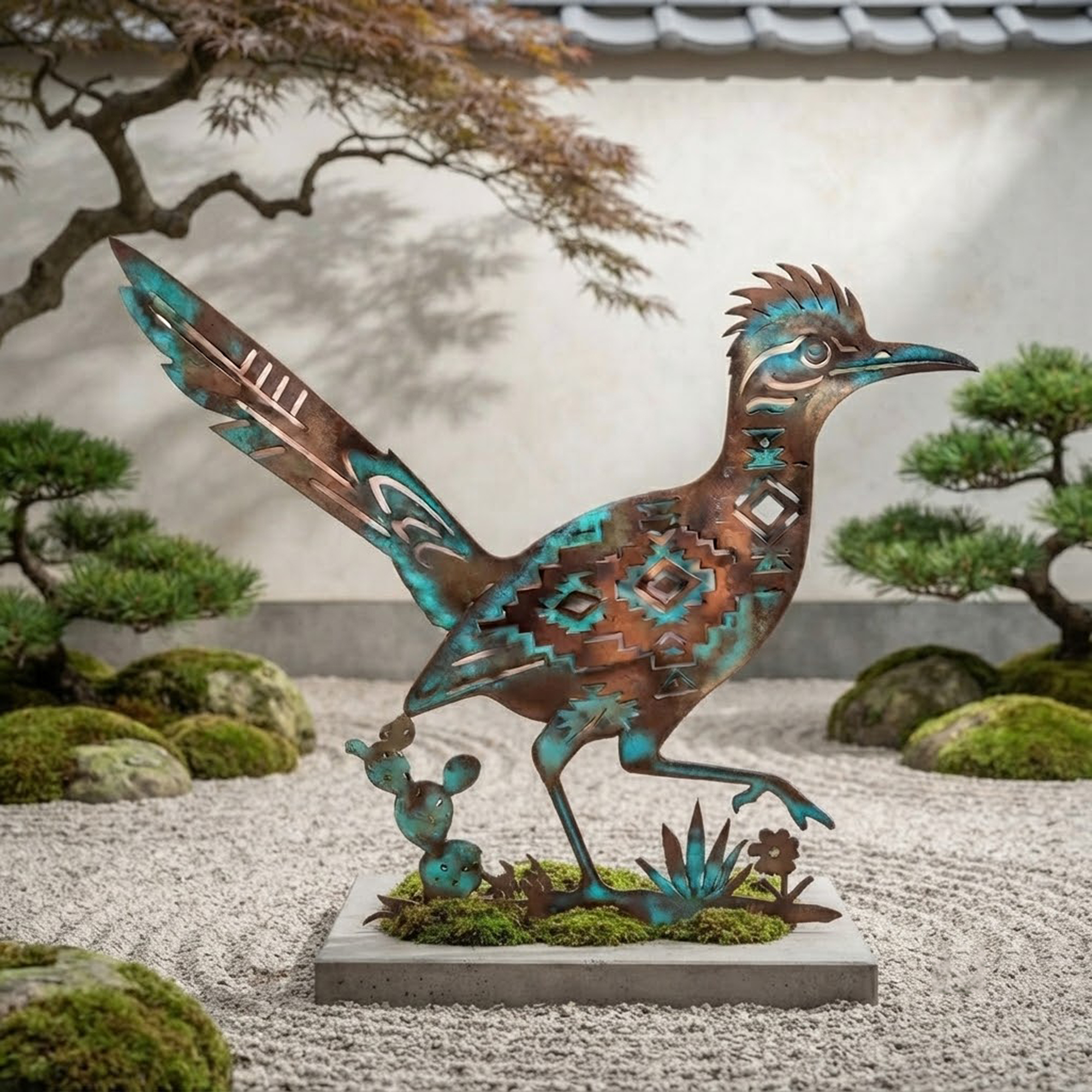 Southwest Roadrunner Metal Garden Art - product view 3