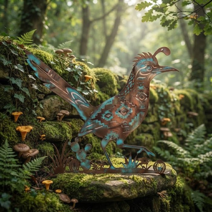 Southwest Roadrunner Metal Garden Art