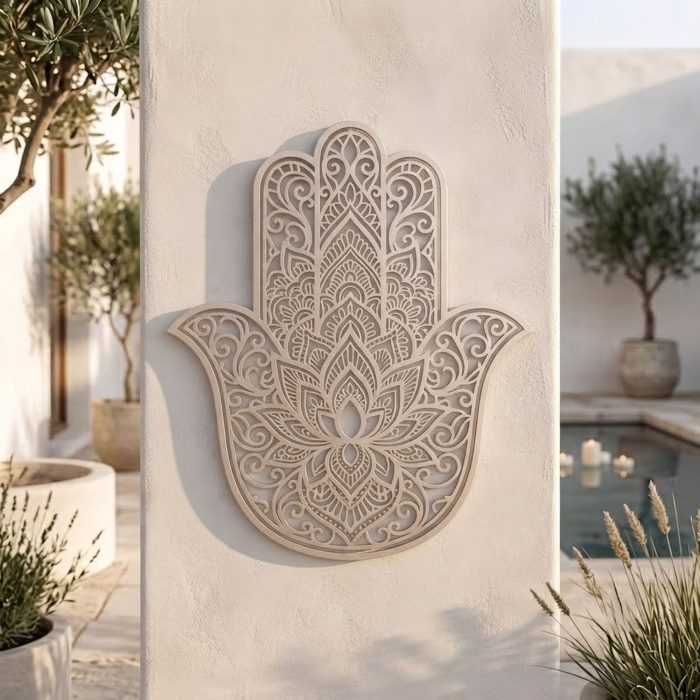 Hamsa Hand Metal Wall Art
