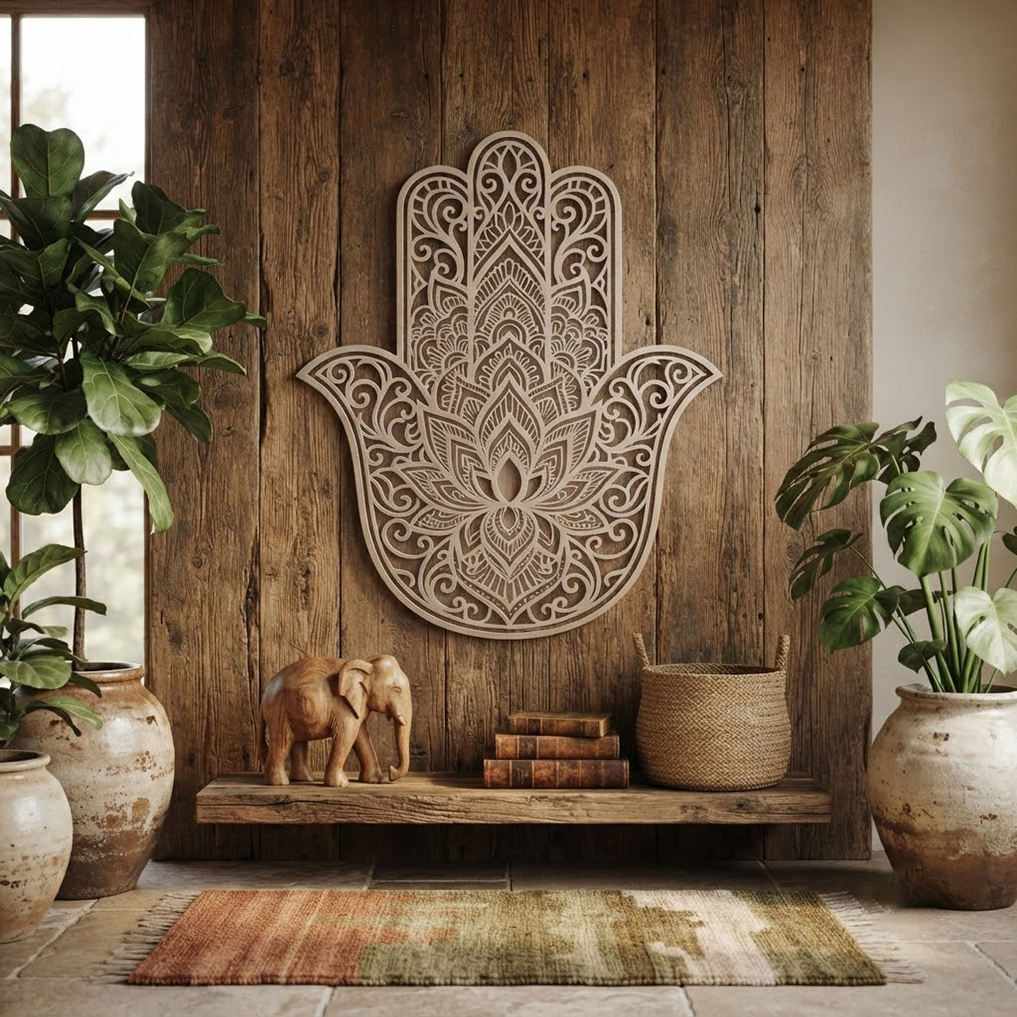 Hamsa Hand Metal Wall Art - product view 2