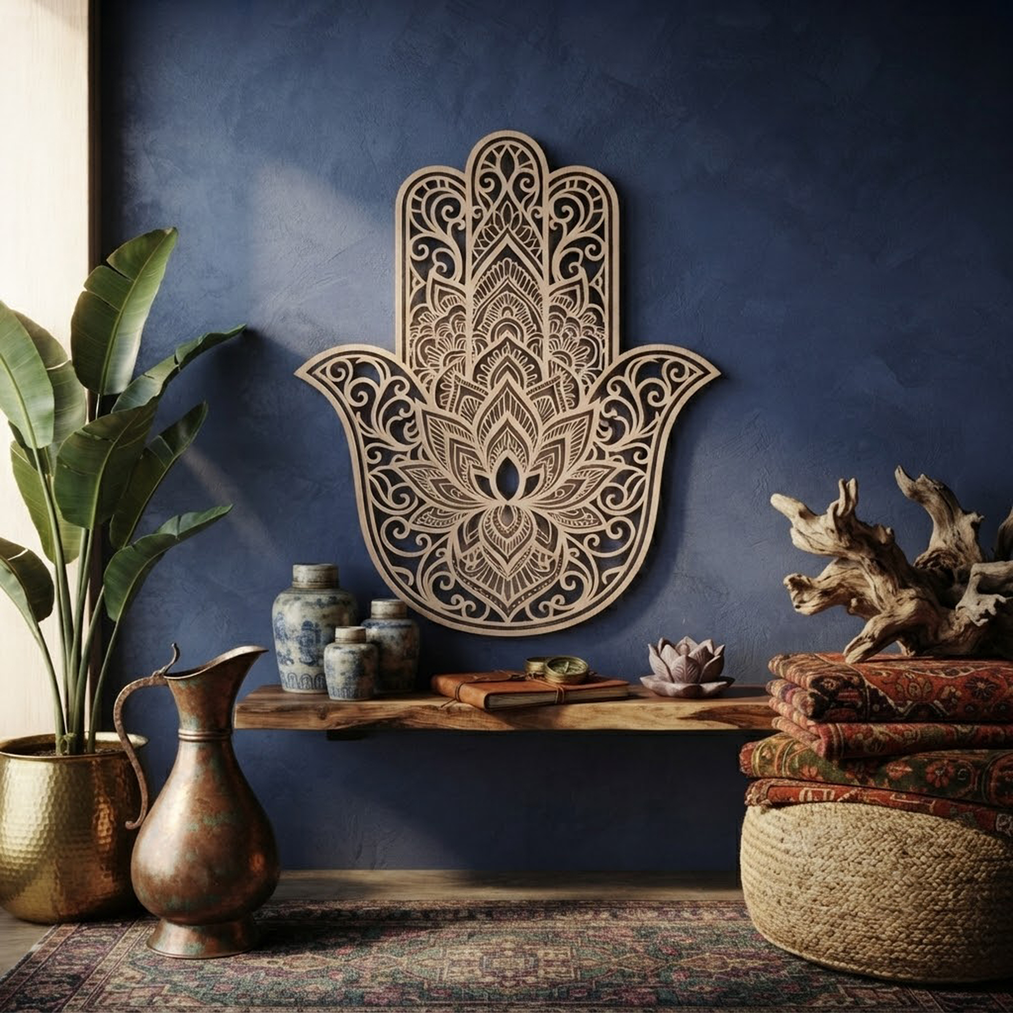 Hamsa Hand Metal Wall Art - product view 3