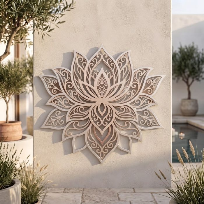 Lotus Mandala Metal Wall Art