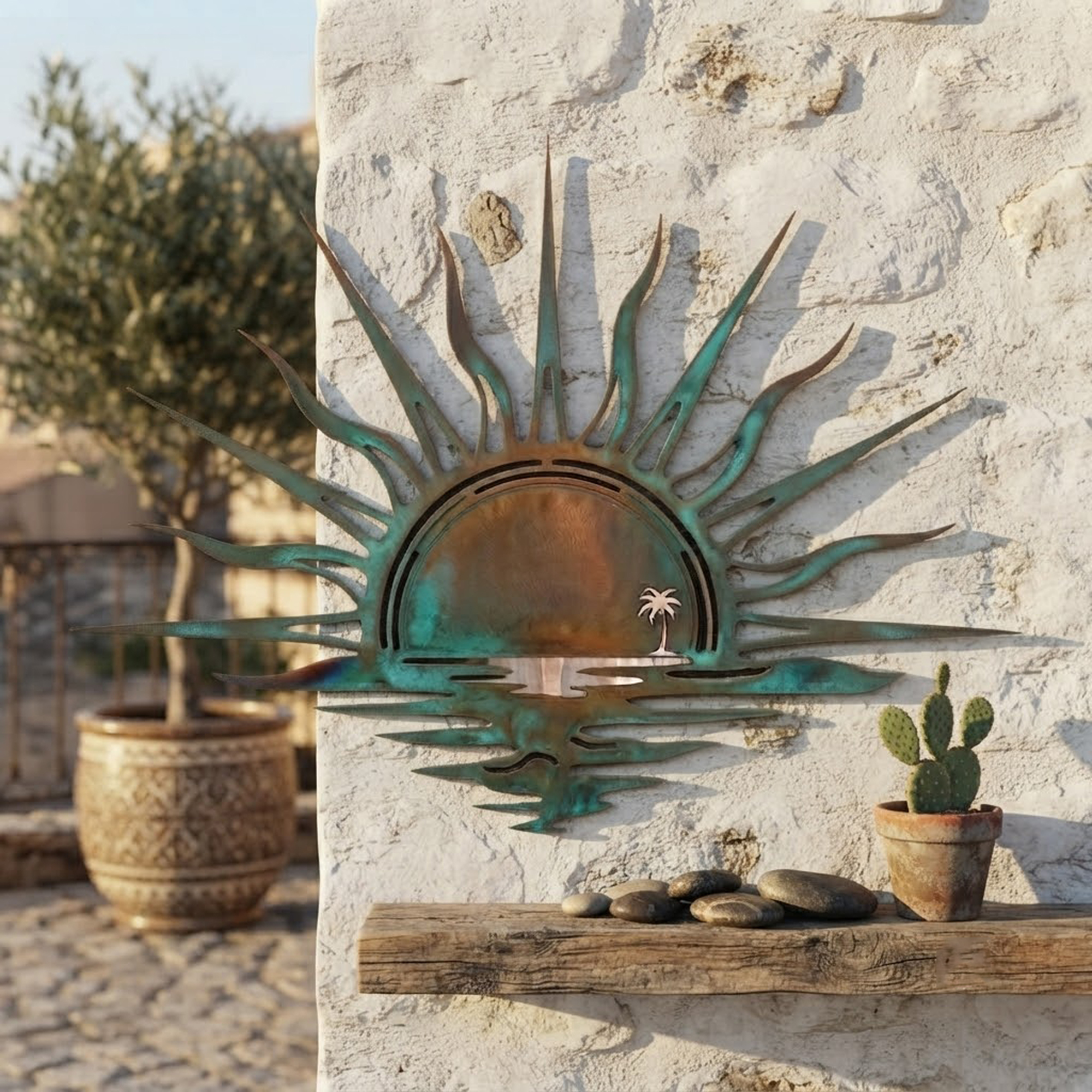 Coastal Sunset Metal Wall Art - product view 3