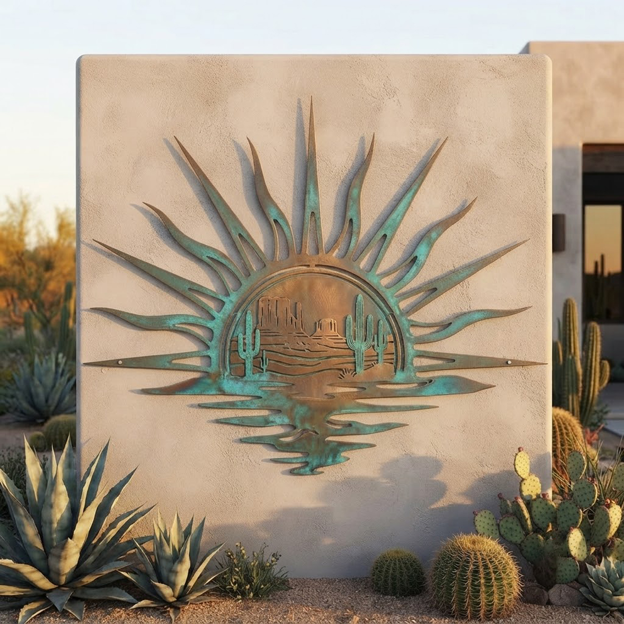 Southwest Desert Sunset Metal Wall Art