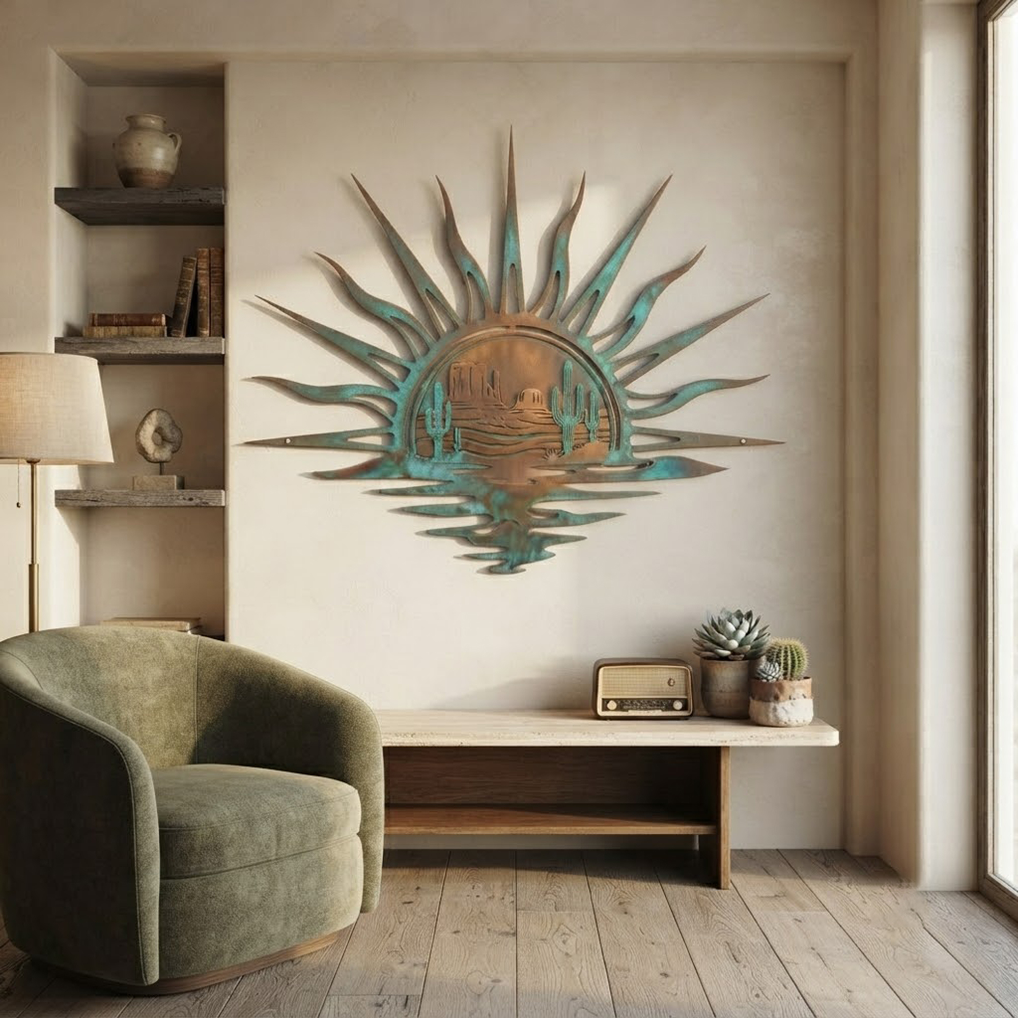 Southwest Desert Sunset Metal Wall Art - product view 2