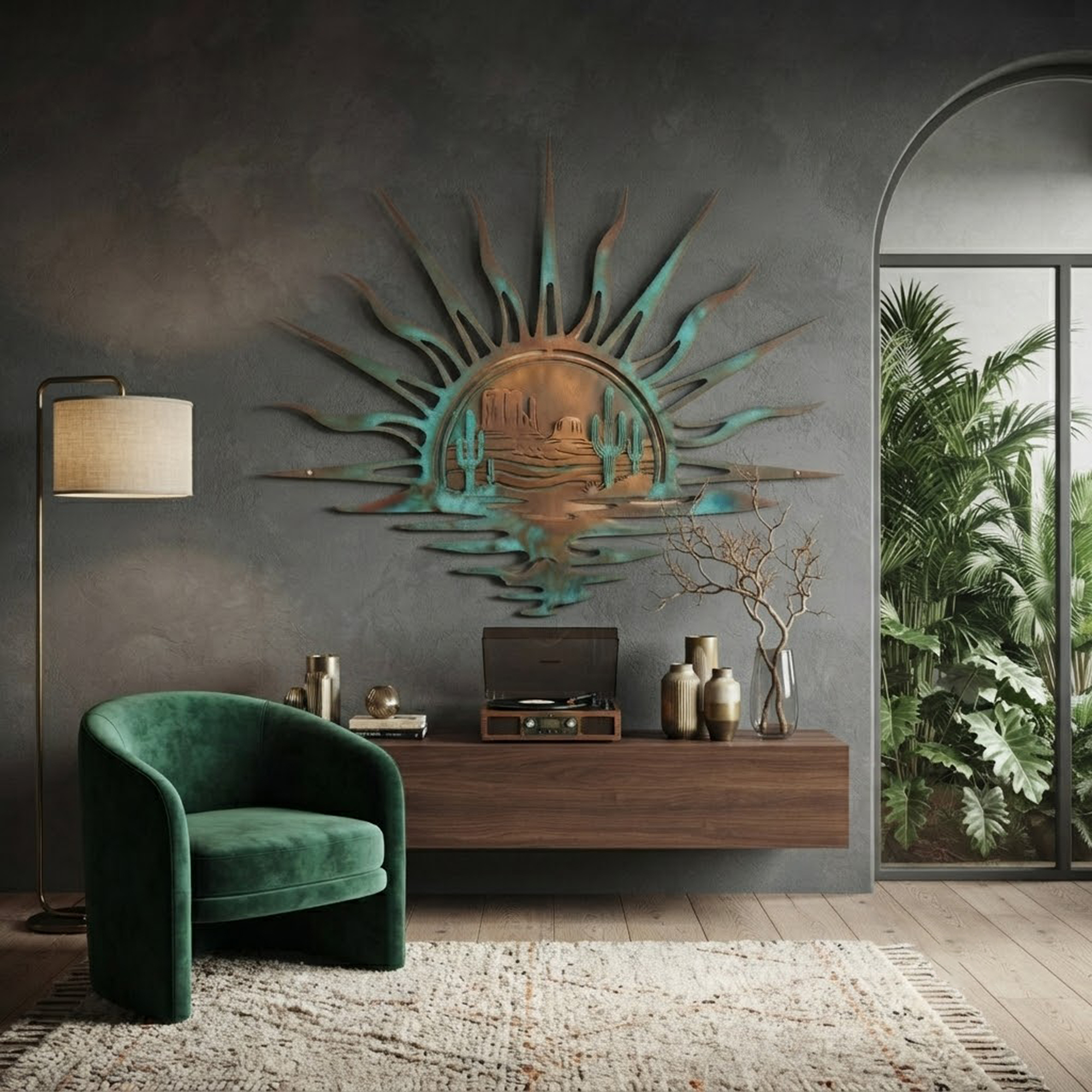 Southwest Desert Sunset Metal Wall Art - product view 3