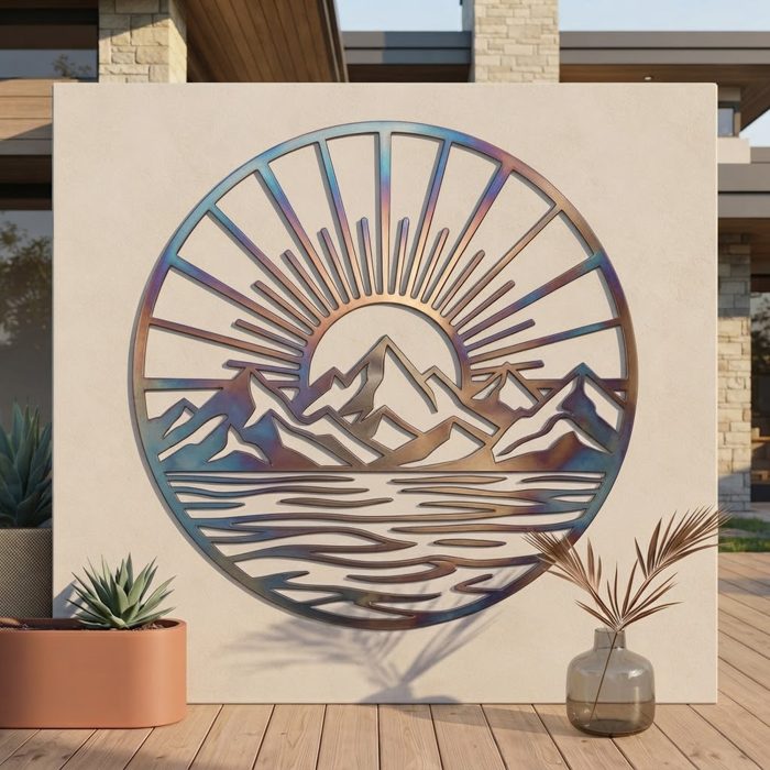 Mountain Sunrise Metal Wall Art