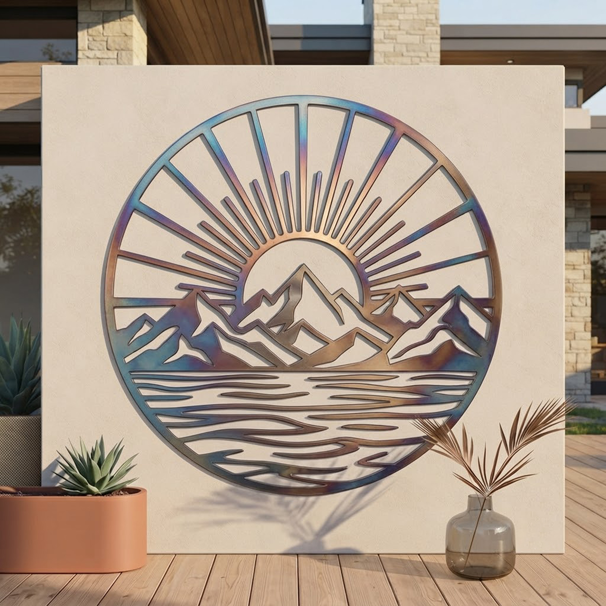 Mountain Sunrise Metal Wall Art