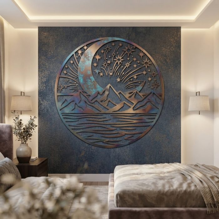 Celestial Mountain Metal Wall Art