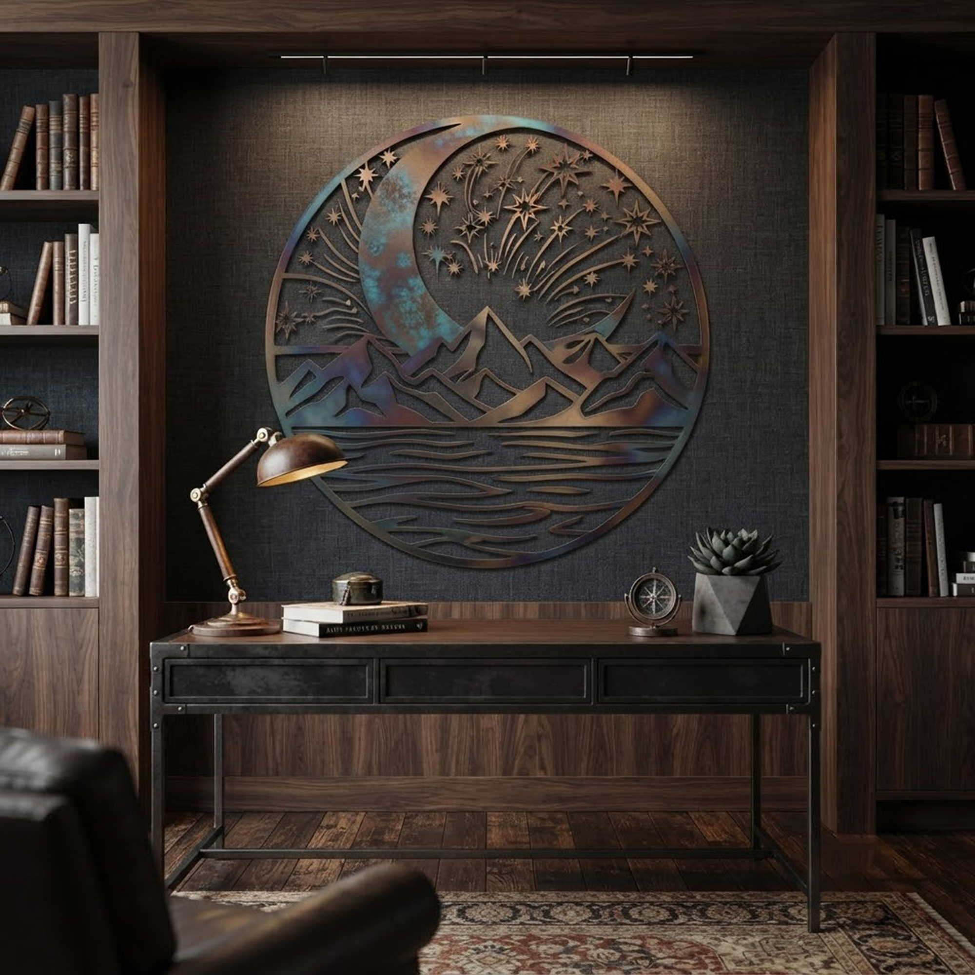 Celestial Mountain Metal Wall Art - product view 2