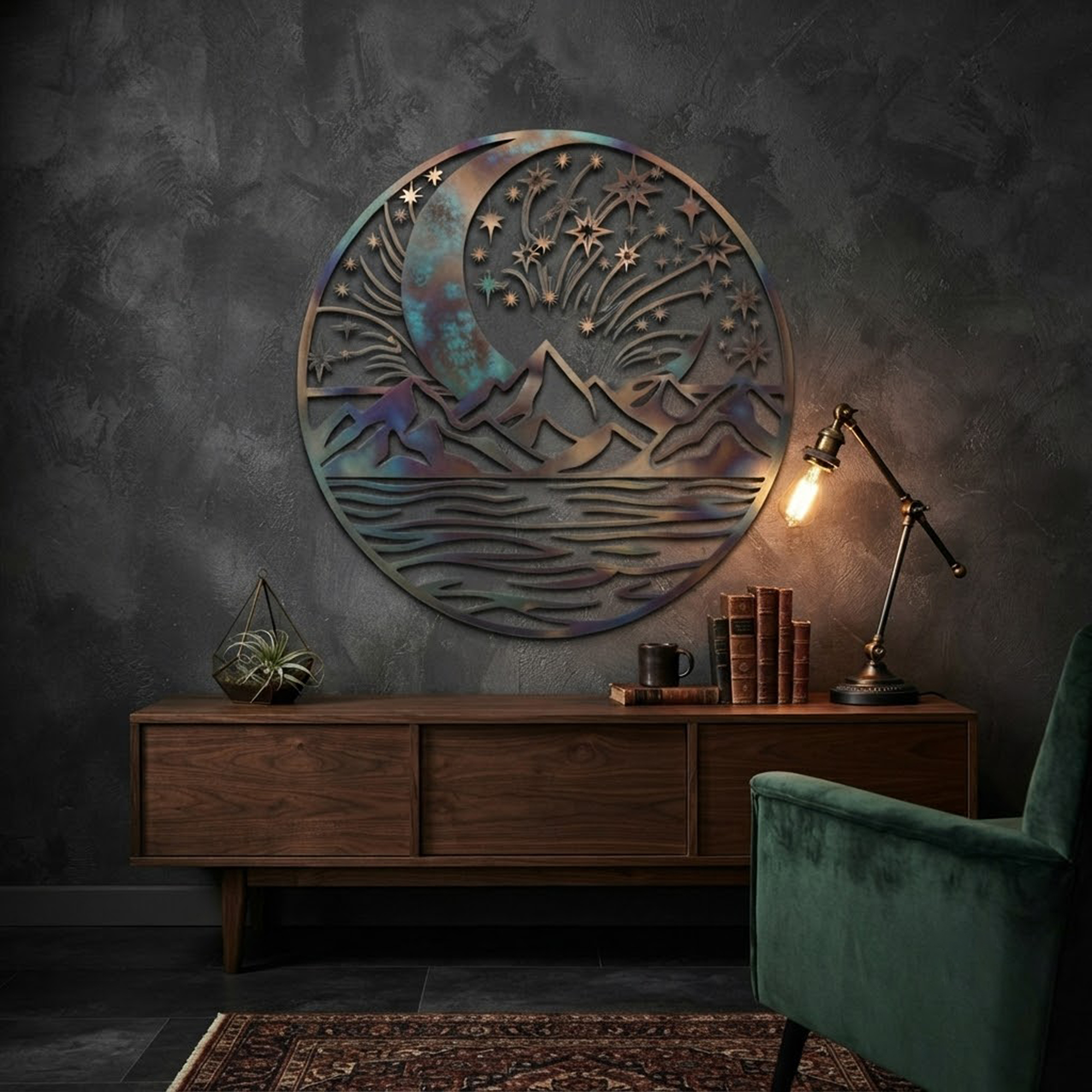 Celestial Mountain Metal Wall Art - product view 3
