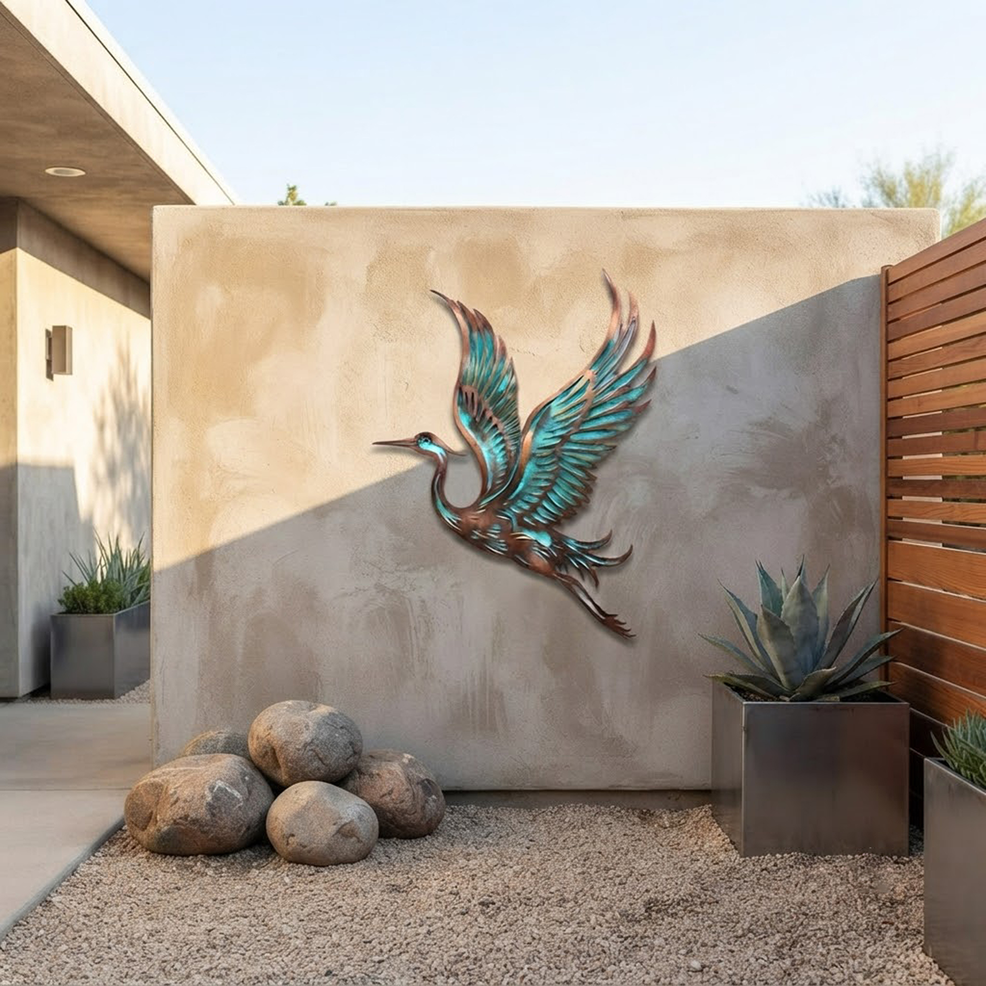 Hummingbird Metal Wall Art - product view 2