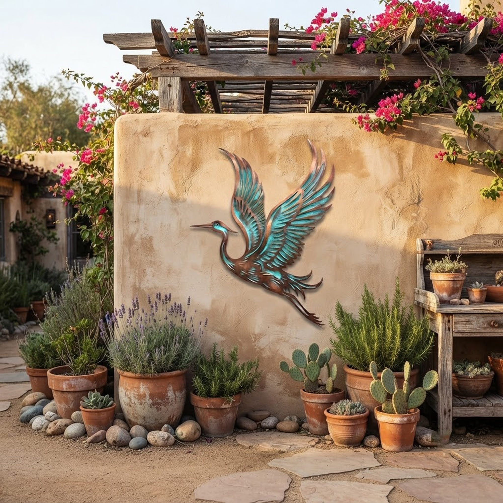 Hummingbird Metal Wall Art - product view 3