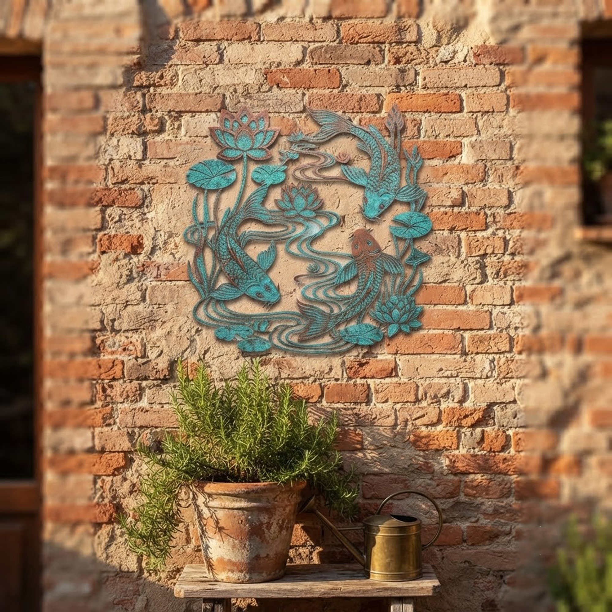 Koi Fish Metal Wall Art - product view 2