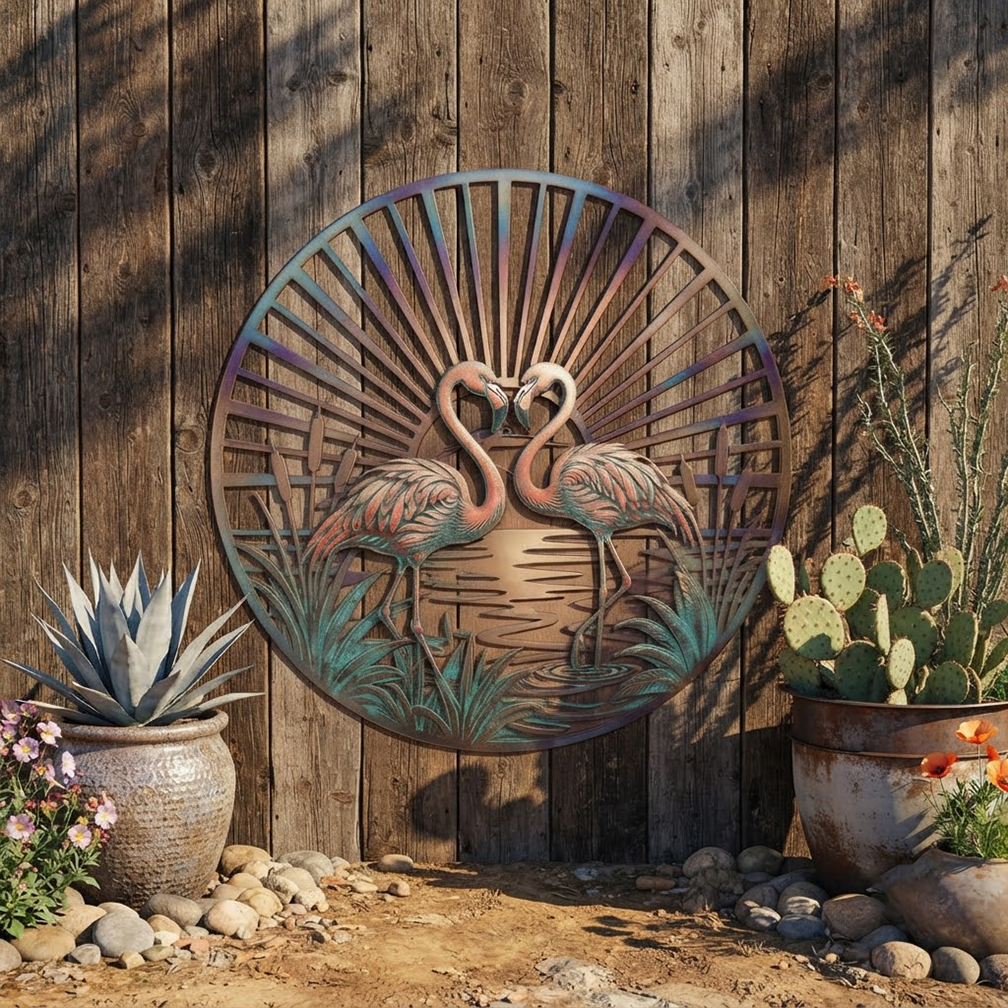 Flamingo Metal Wall Art - product view 2
