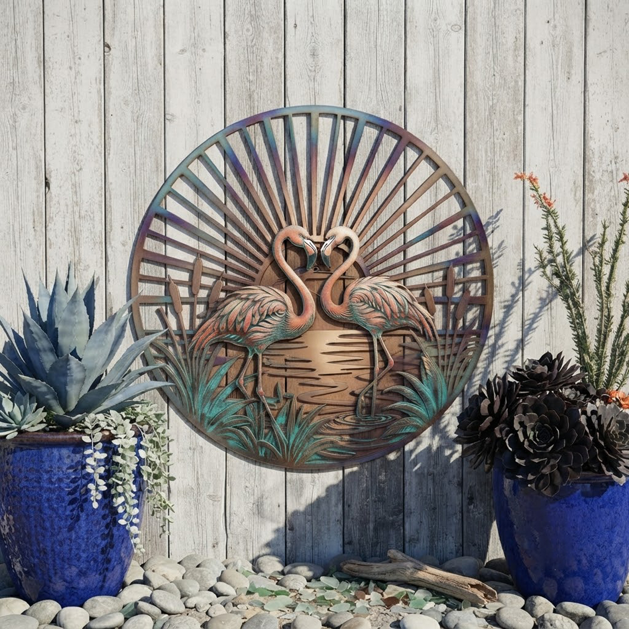 Flamingo Metal Wall Art - product view 3