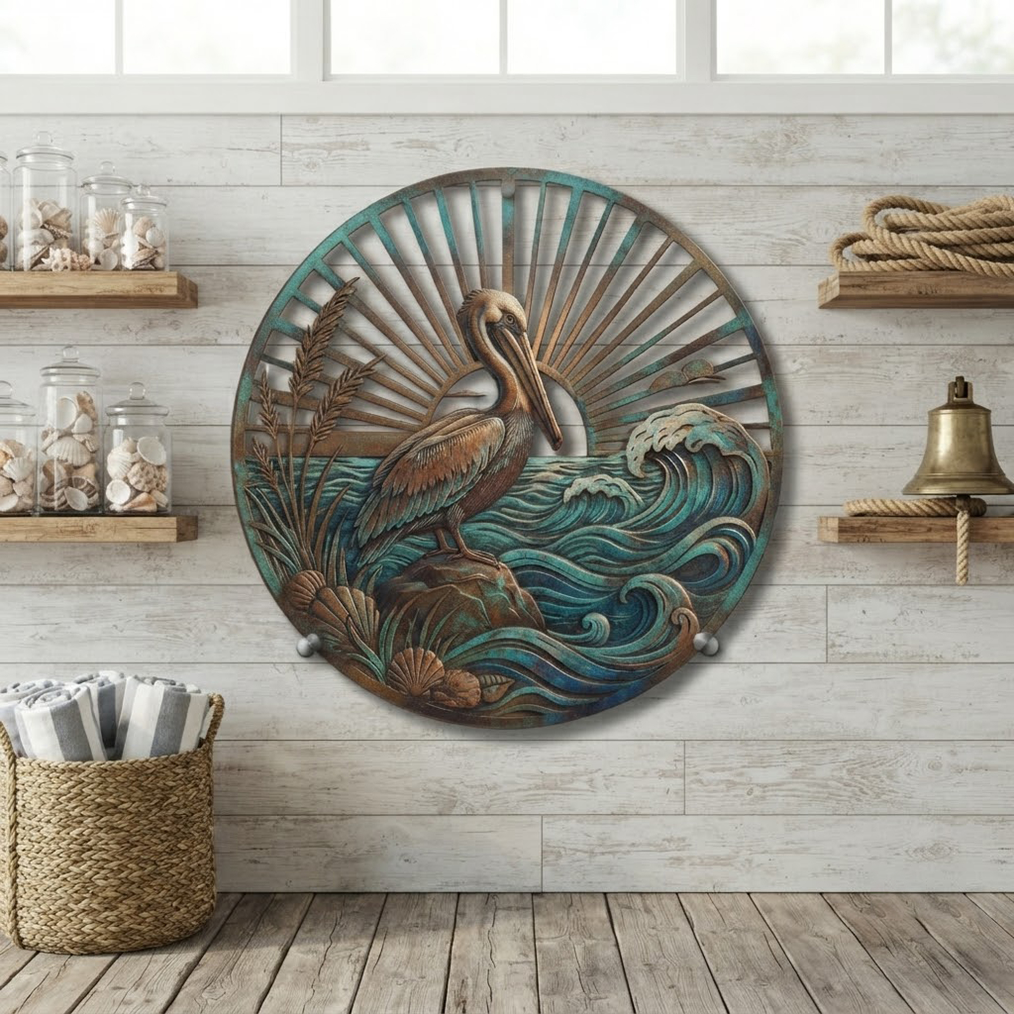 Pelican Metal Wall Art - product view 2