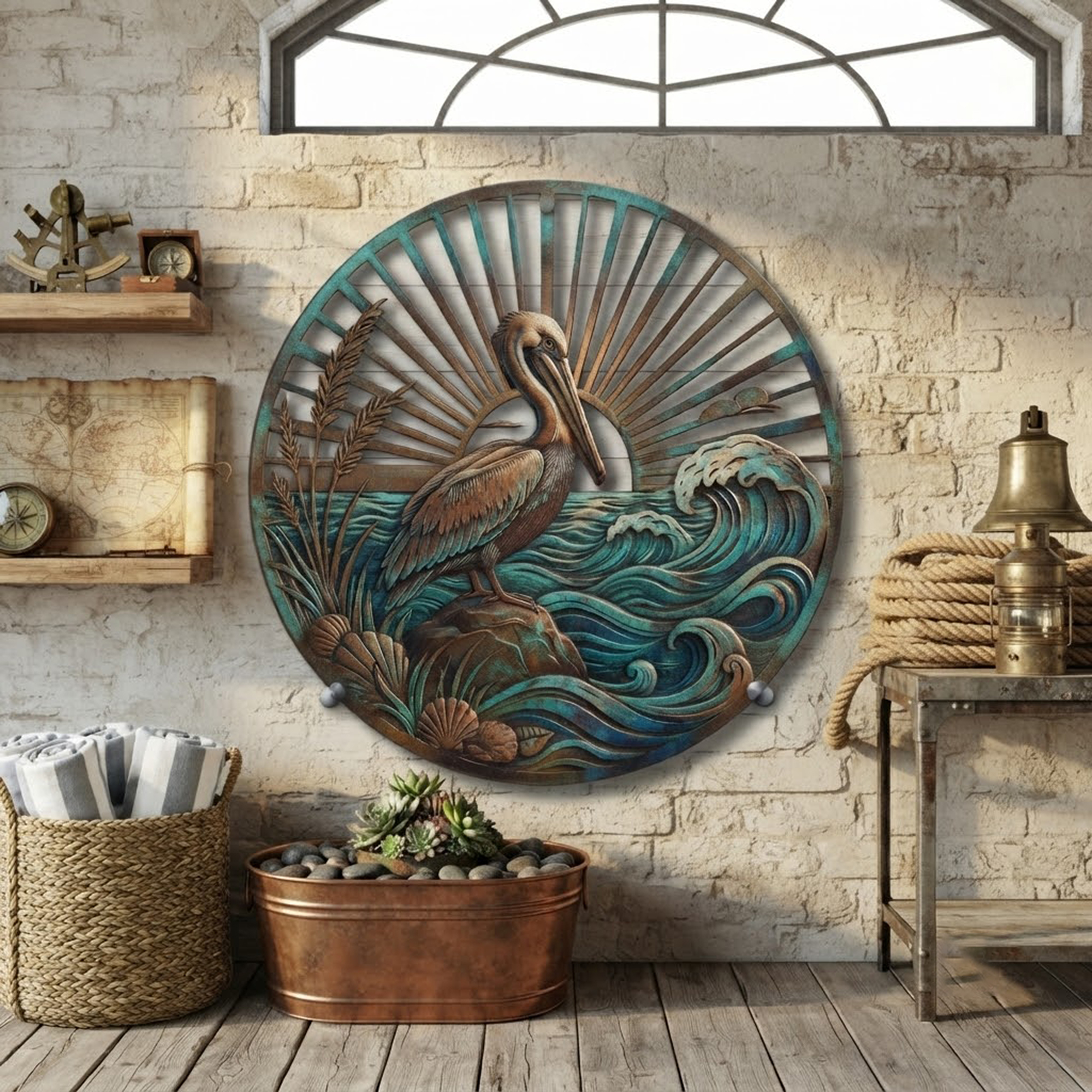 Pelican Metal Wall Art - product view 3
