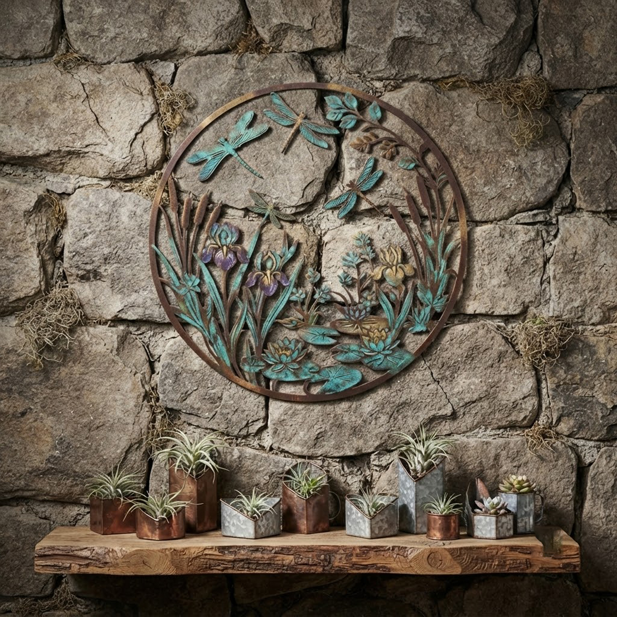 Dragonfly Pond Metal Wall Art - product view 2