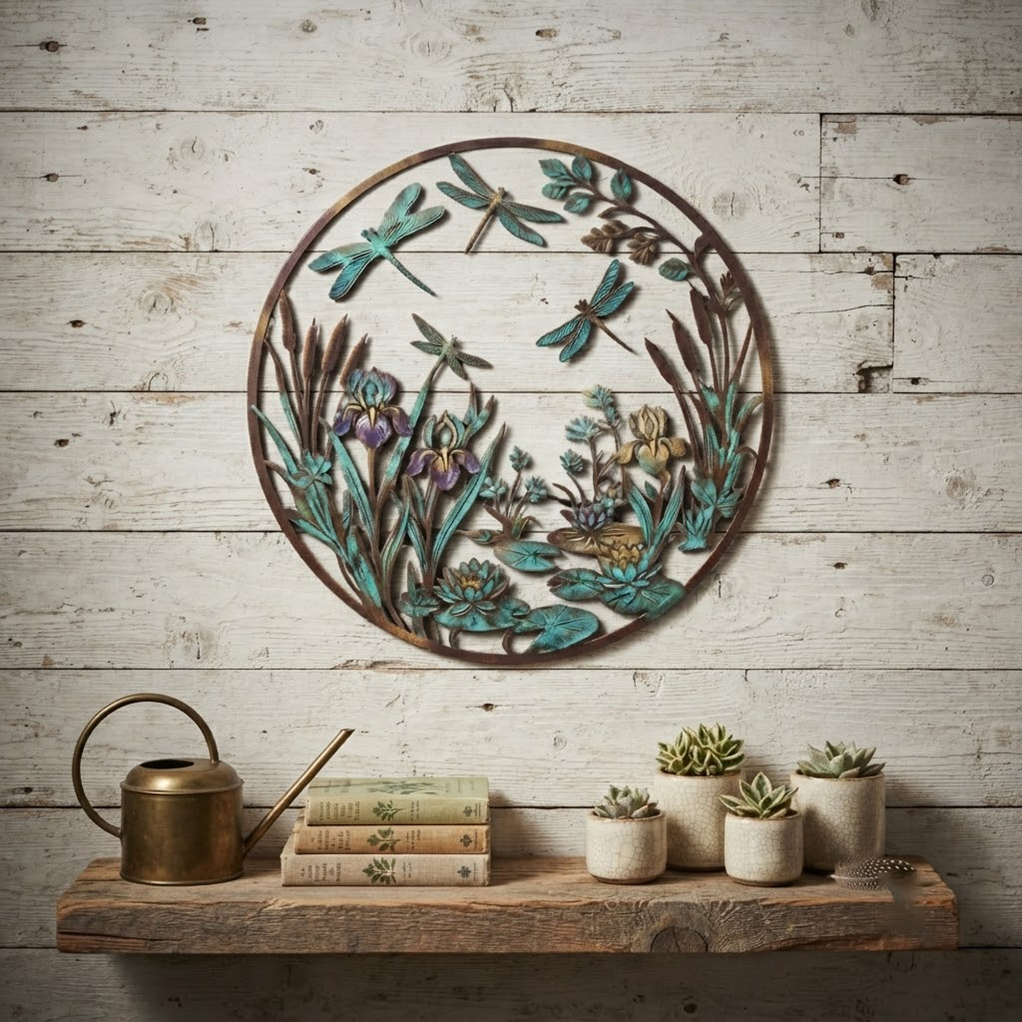 Dragonfly Pond Metal Wall Art - product view 3