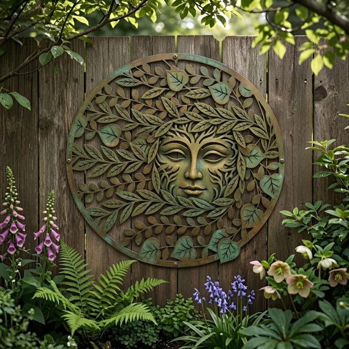 Green Man Tree of Life Metal Wall Art