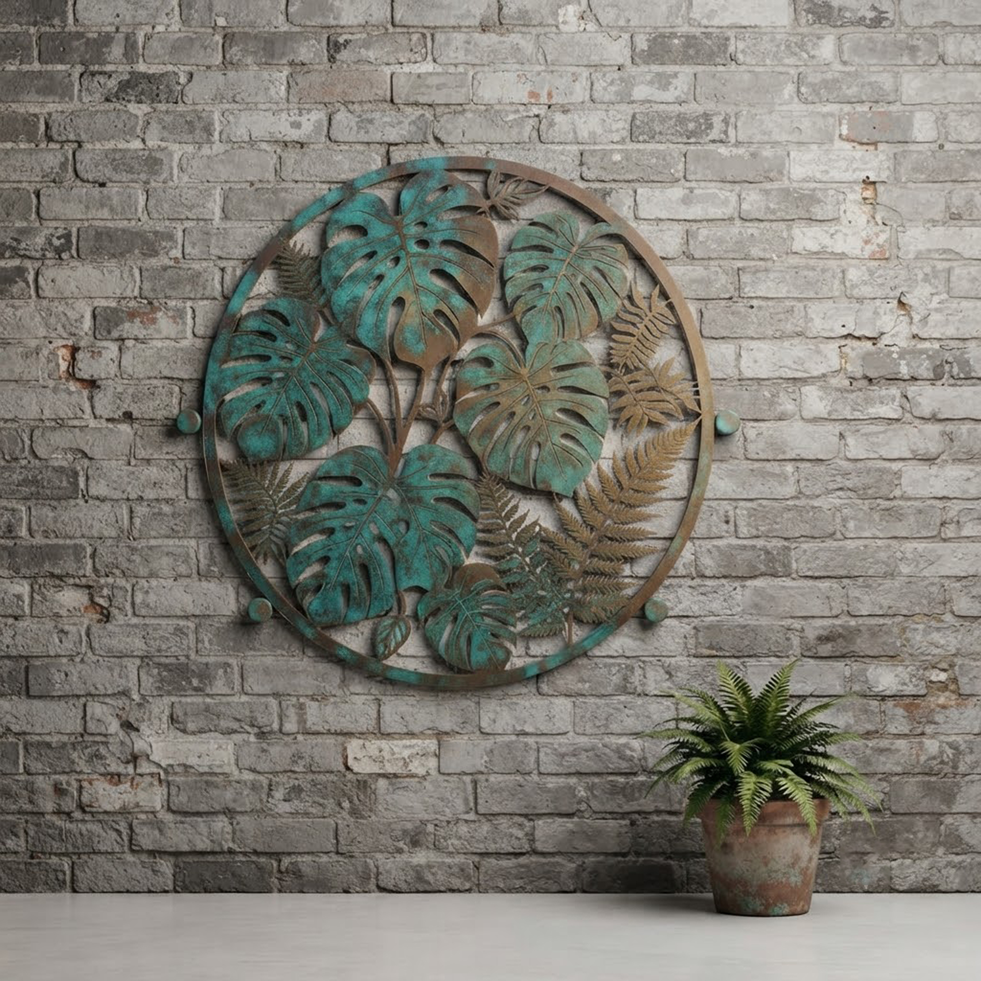 Monstera Metal Wall Art - product view 2