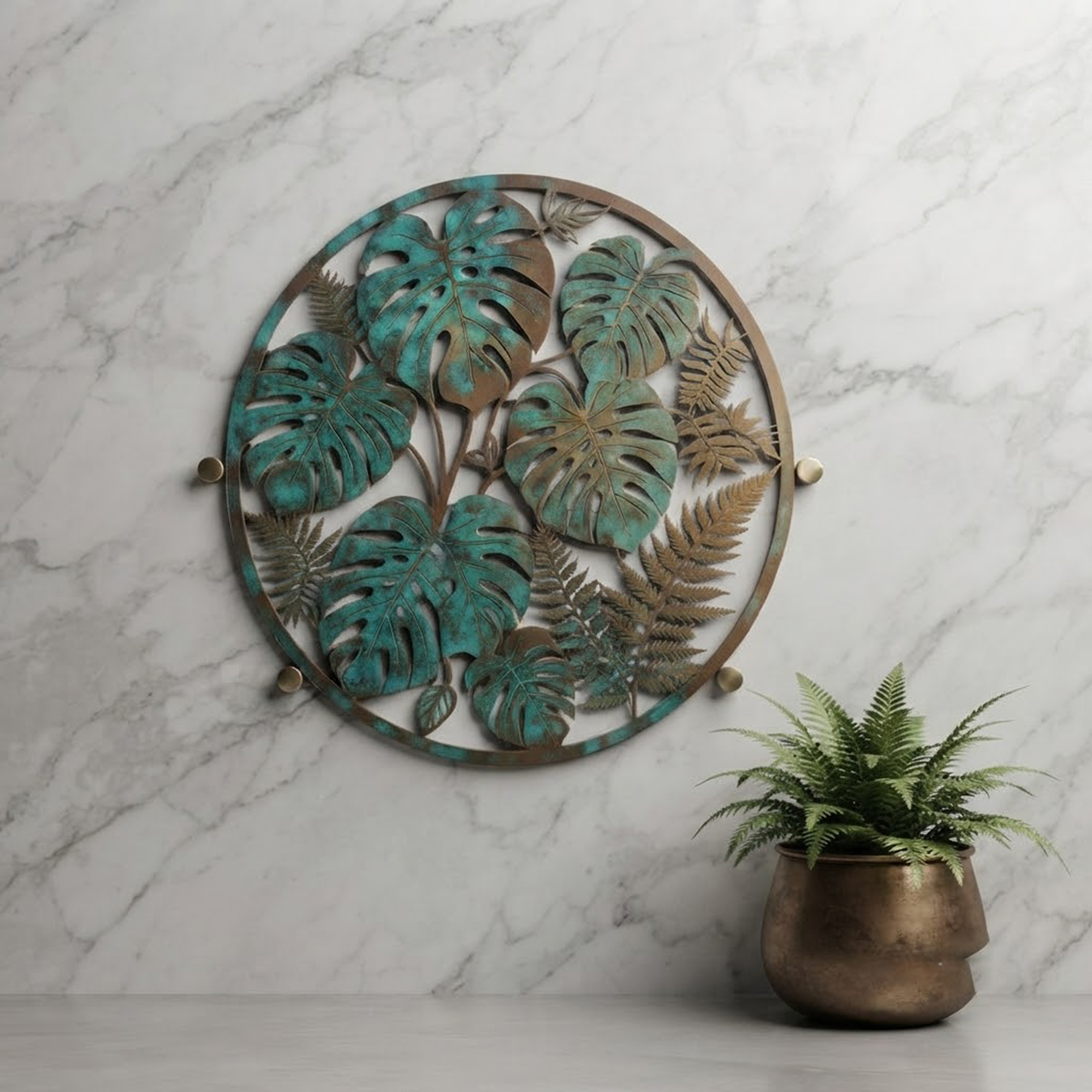 Monstera Metal Wall Art - product view 3