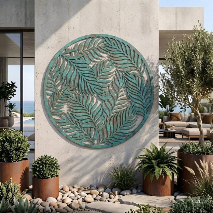 Palm Leaf Metal Wall Art