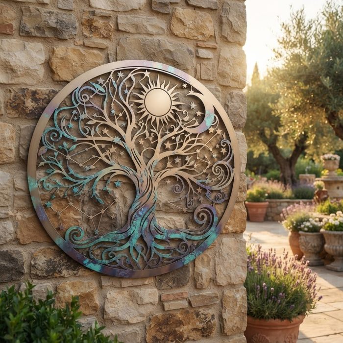 Celestial Tree of Life Metal Wall Art