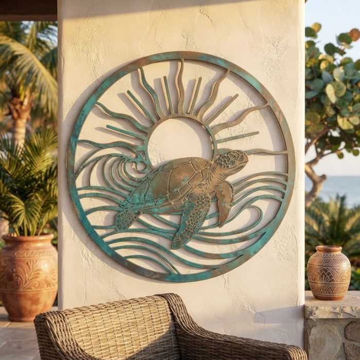 Sea Turtle Metal Wall Art
