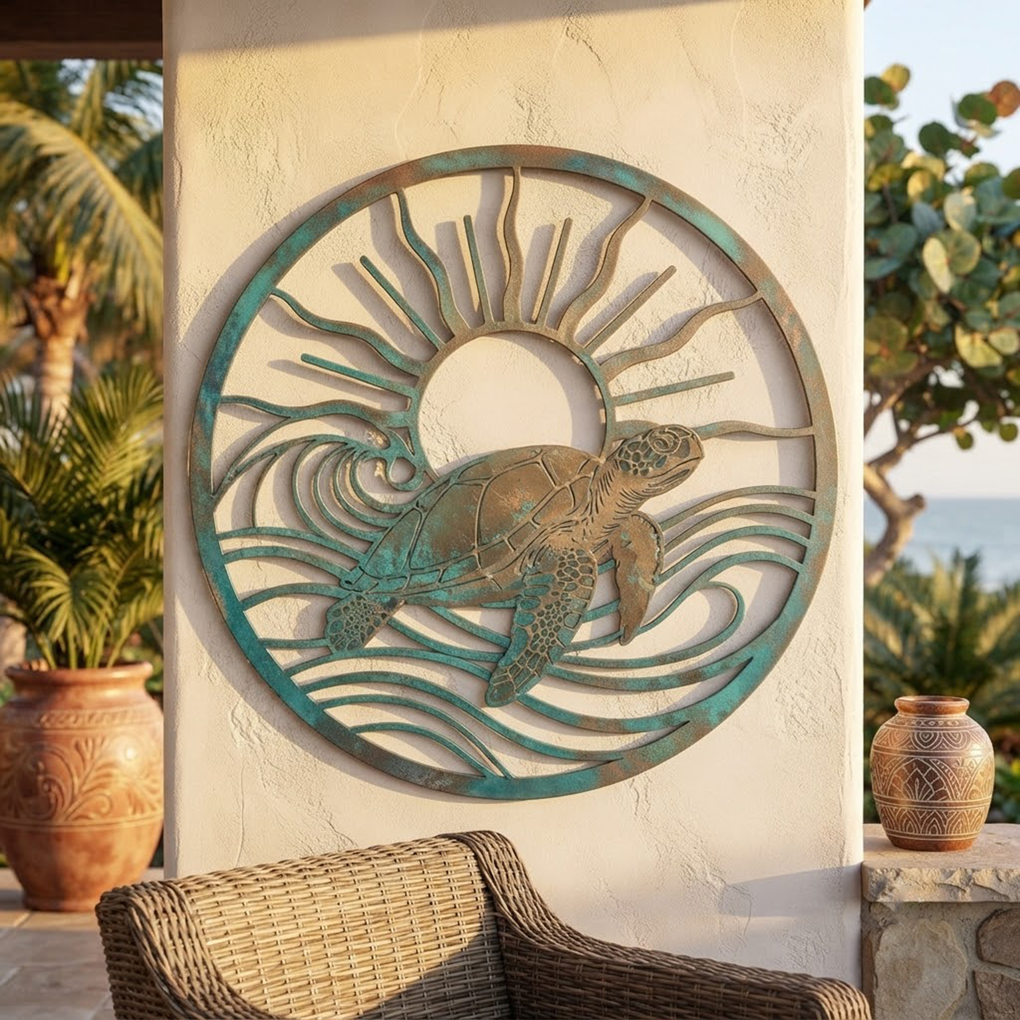 Sea Turtle Metal Wall Art