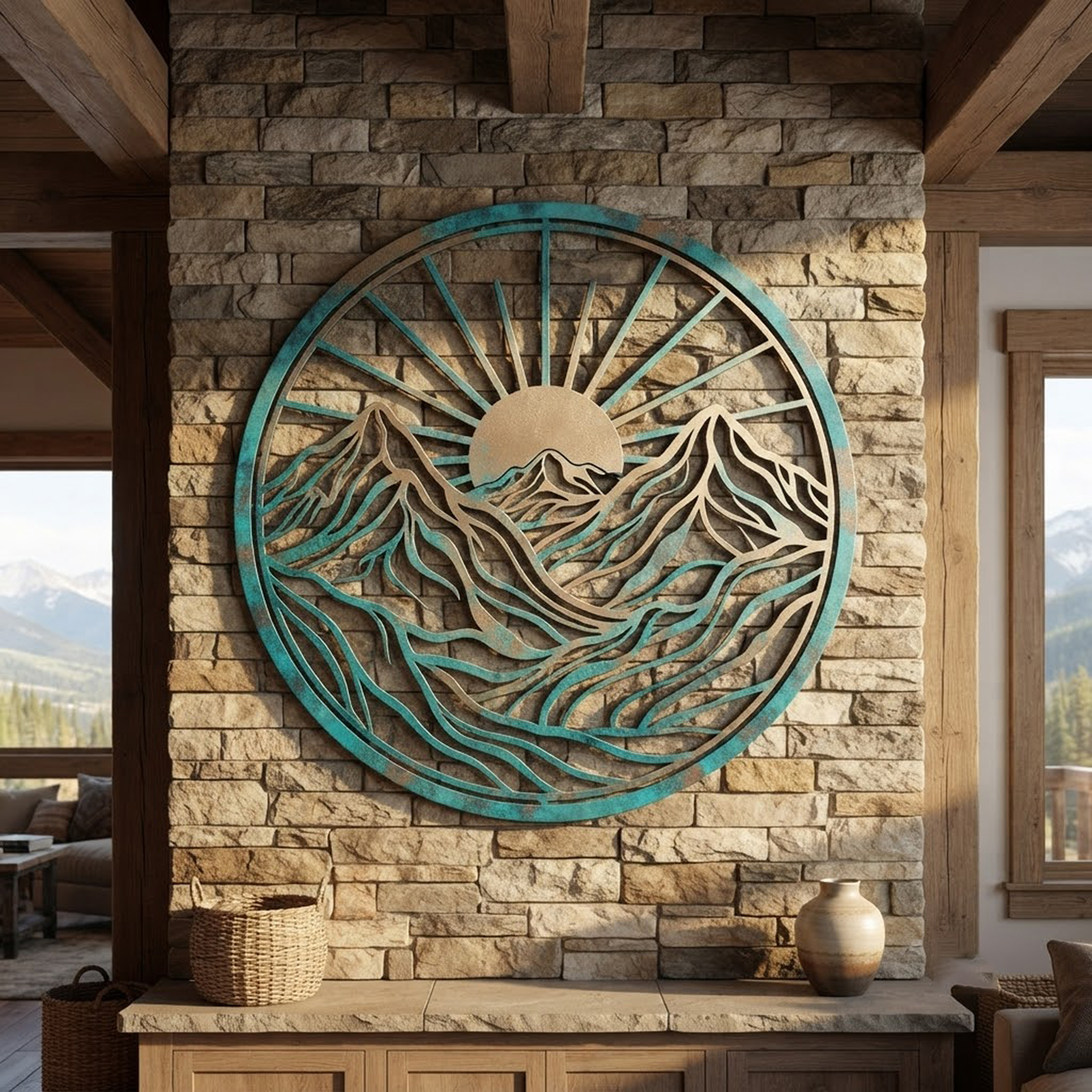 Mountain Metal Wall Art