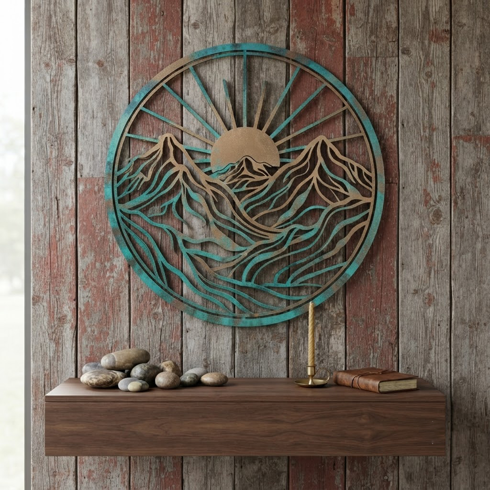 Mountain Metal Wall Art - product view 2
