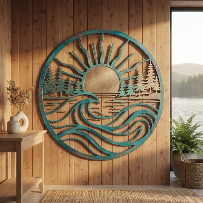 Lake Sunrise Metal Wall Art