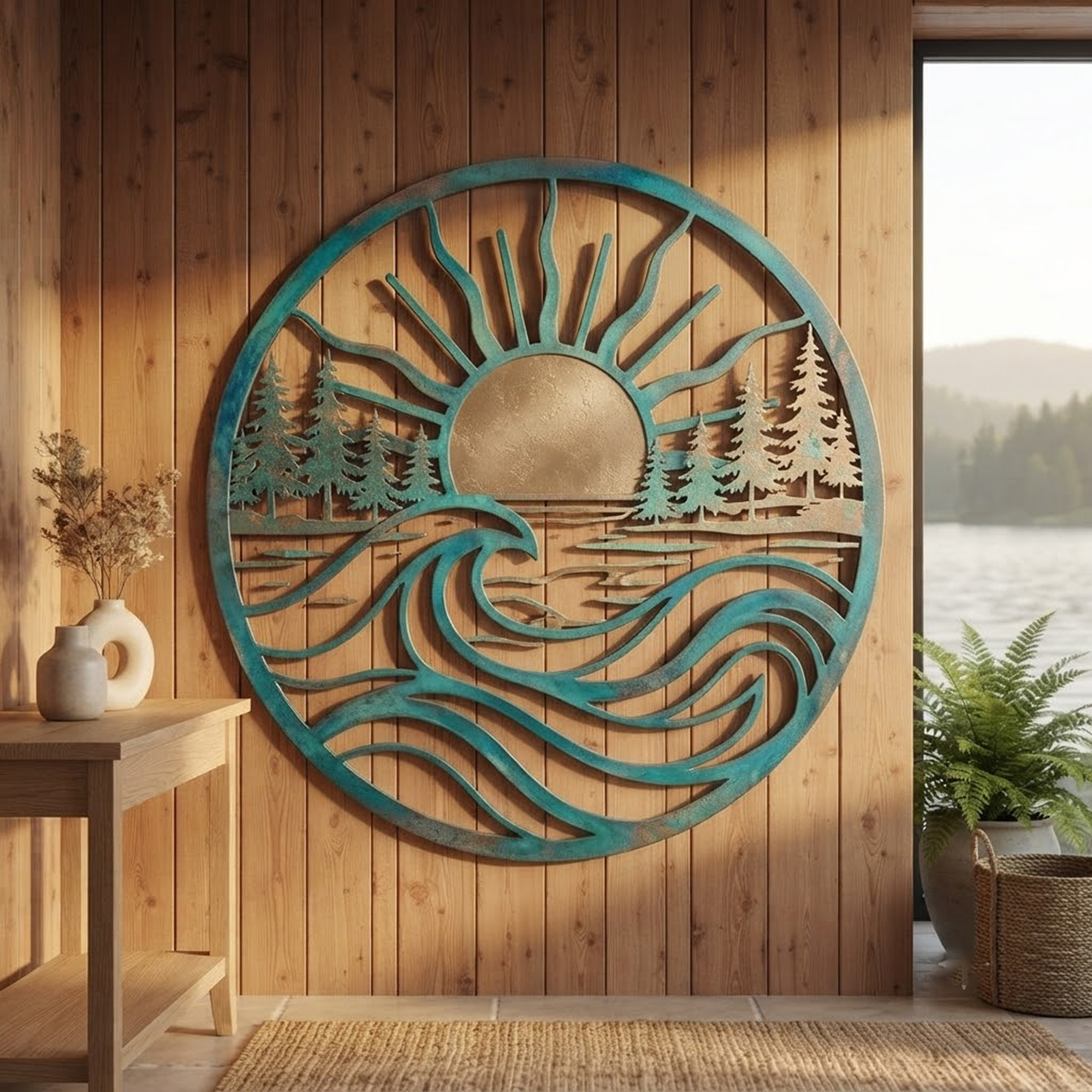 Lake Sunrise Metal Wall Art