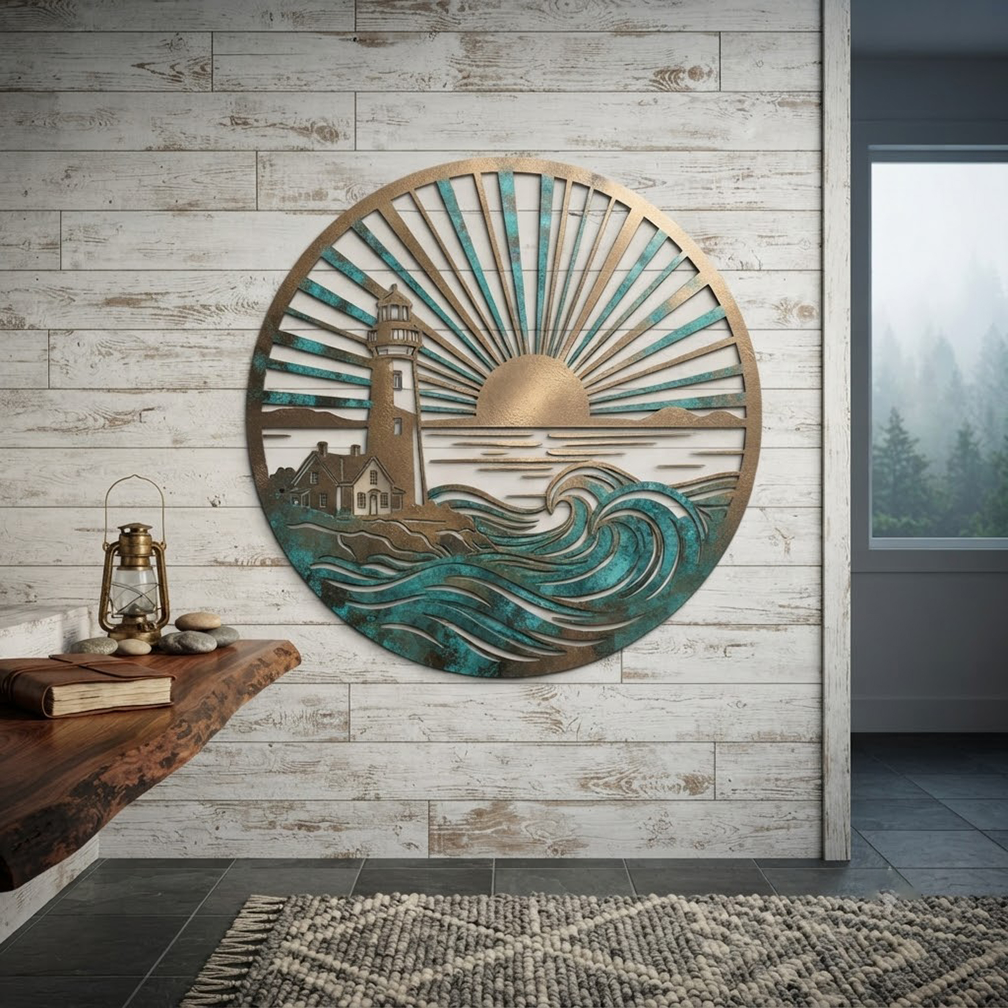 Lighthouse Metal Wall Art - product view 2