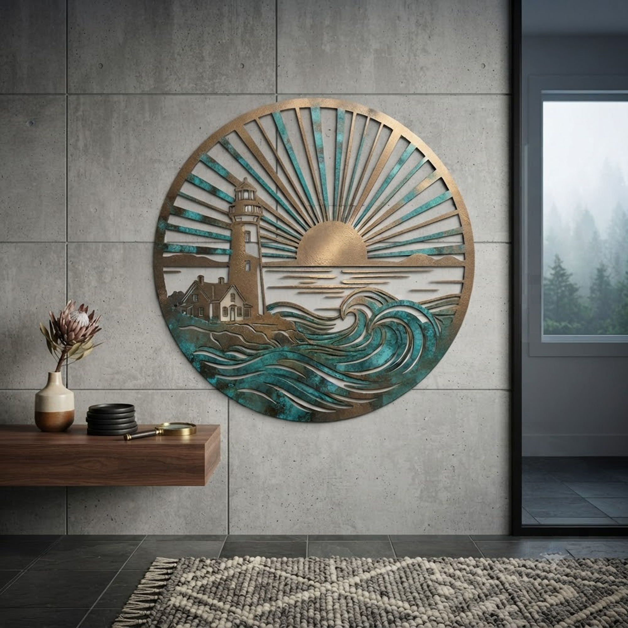 Lighthouse Metal Wall Art - product view 3