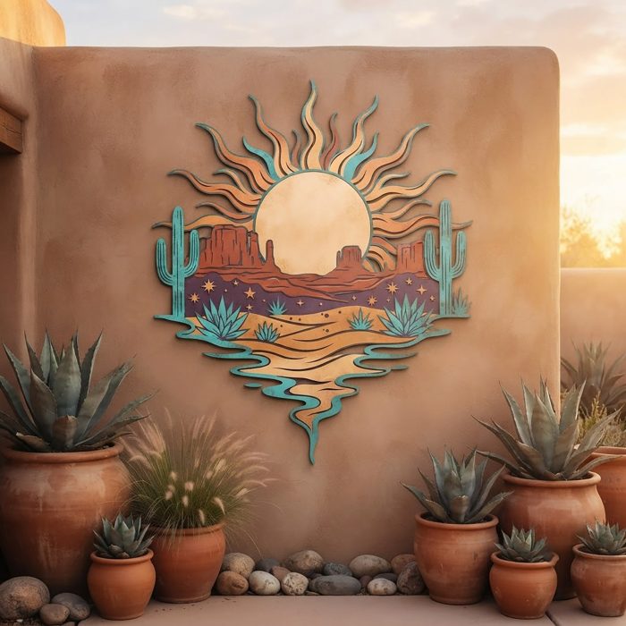 Desert Sun Metal Wall Art