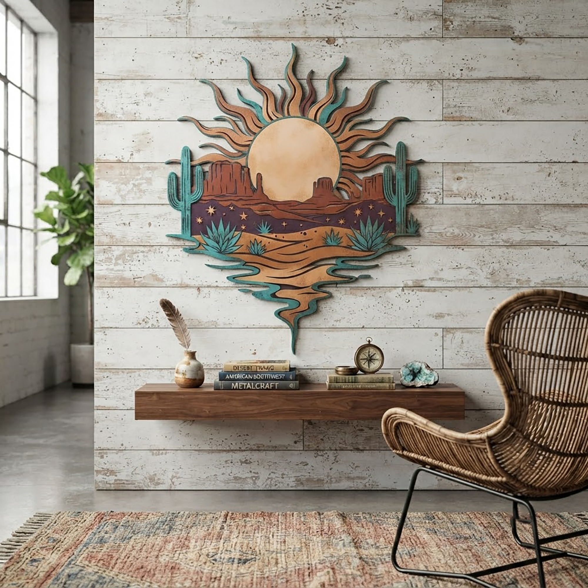 Desert Sun Metal Wall Art - product view 2