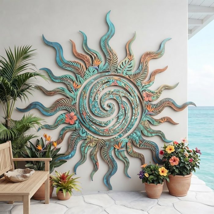 Tropical Sun Metal Wall Art