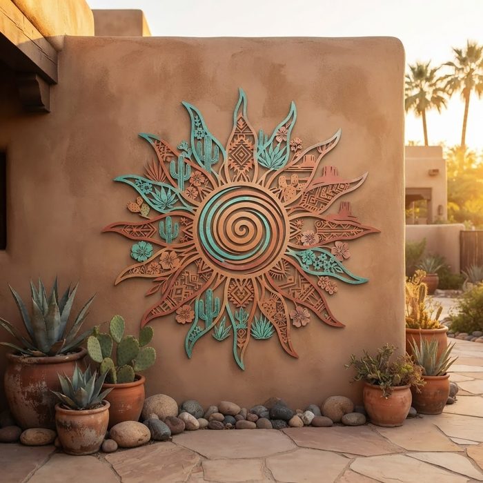 Southwest Sun Metal Wall Art