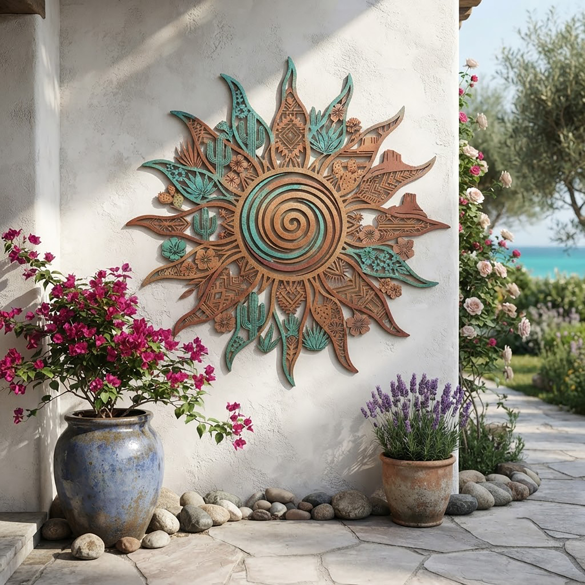 Southwest Sun Metal Wall Art - product view 2