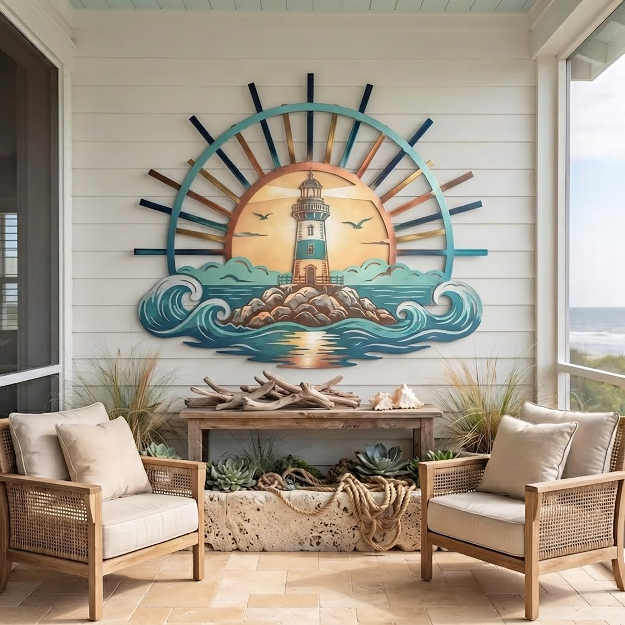 Lighthouse Metal Wall Art