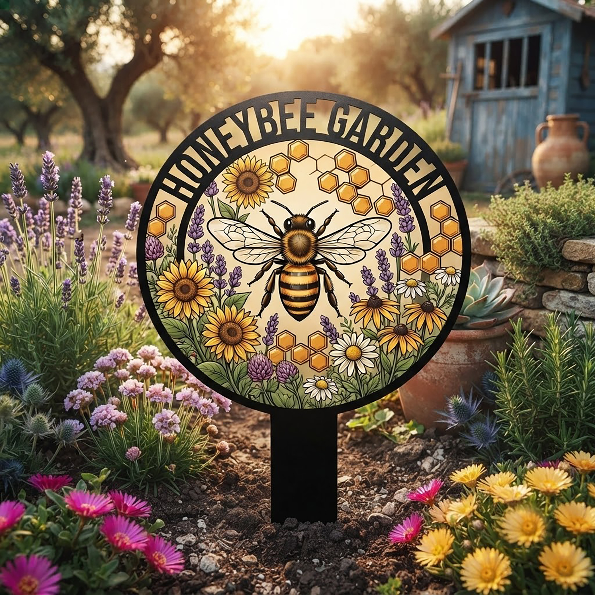 Honeybee Garden Stake - product view 2