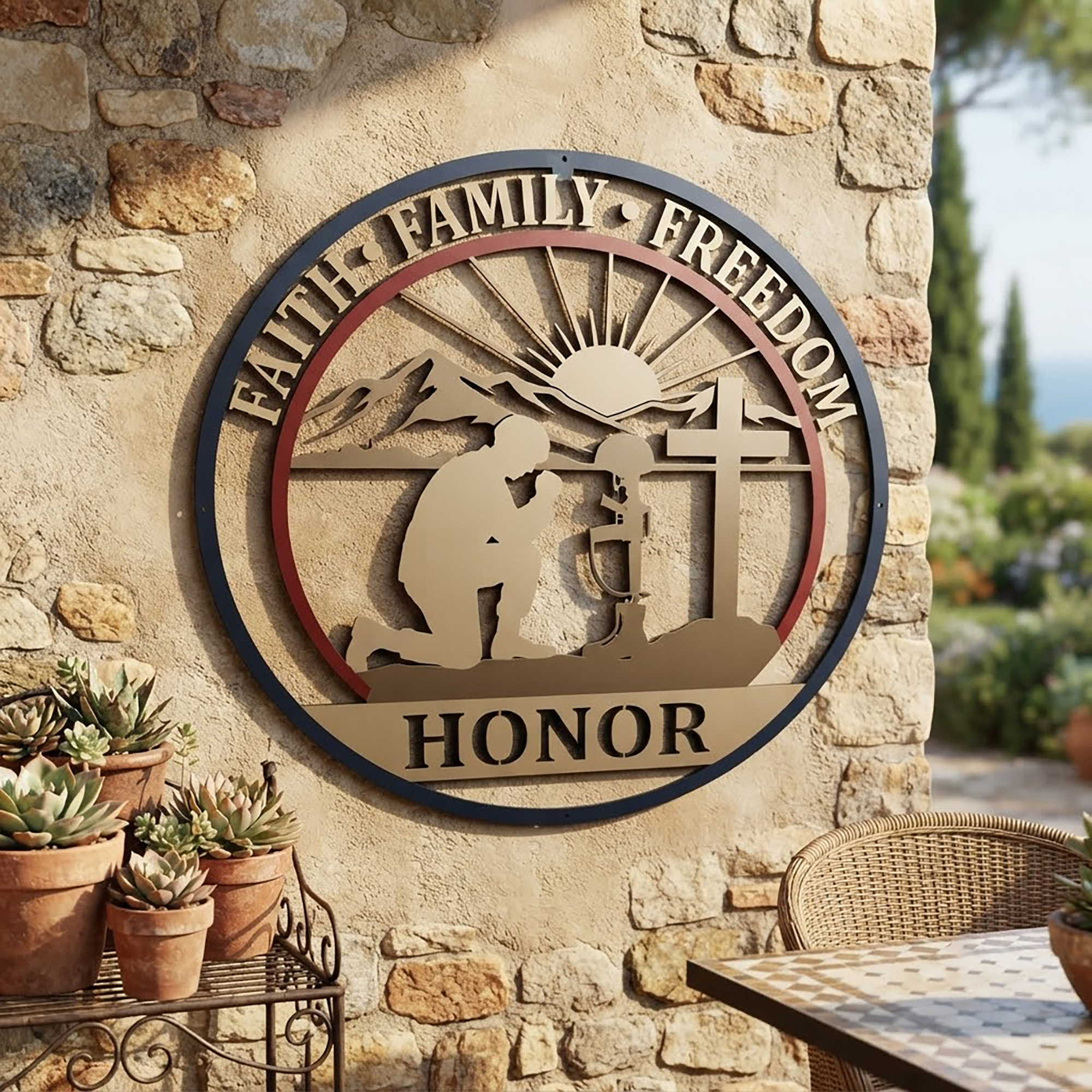 Veteran Memorial Metal Wall Art - product view 2